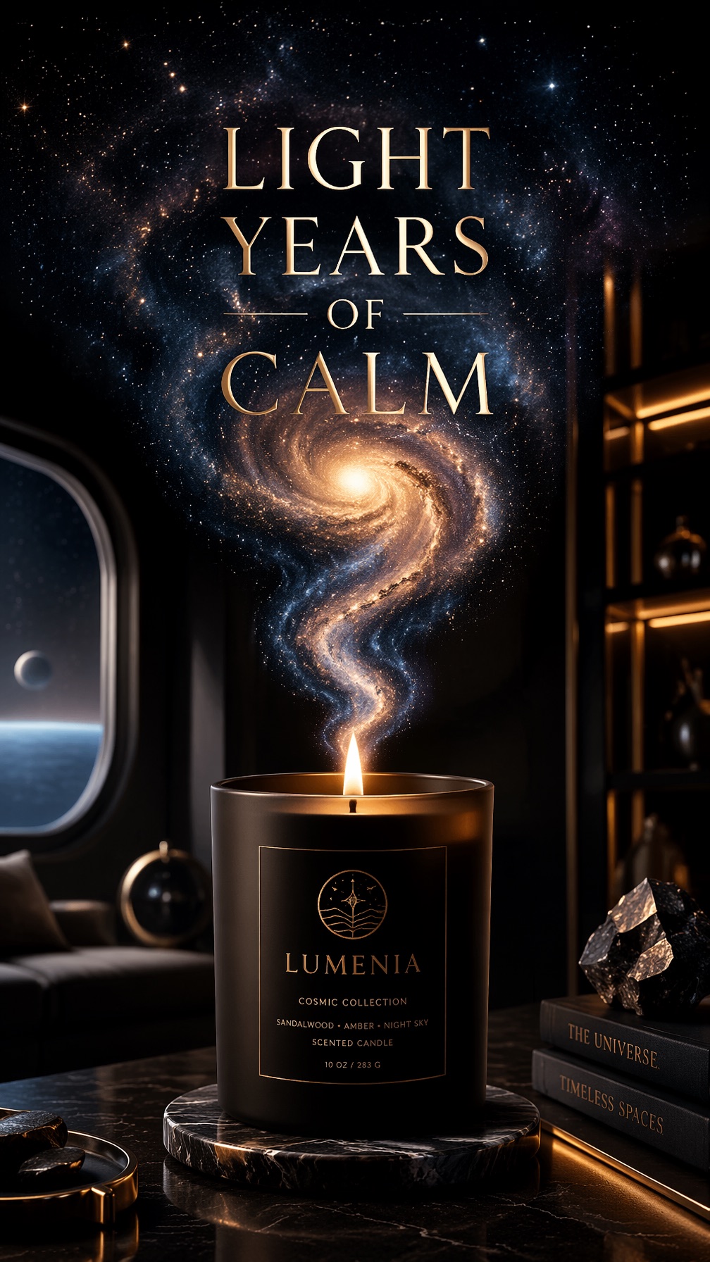 Luxury candle advertising poster generated from a MeiGen prompt