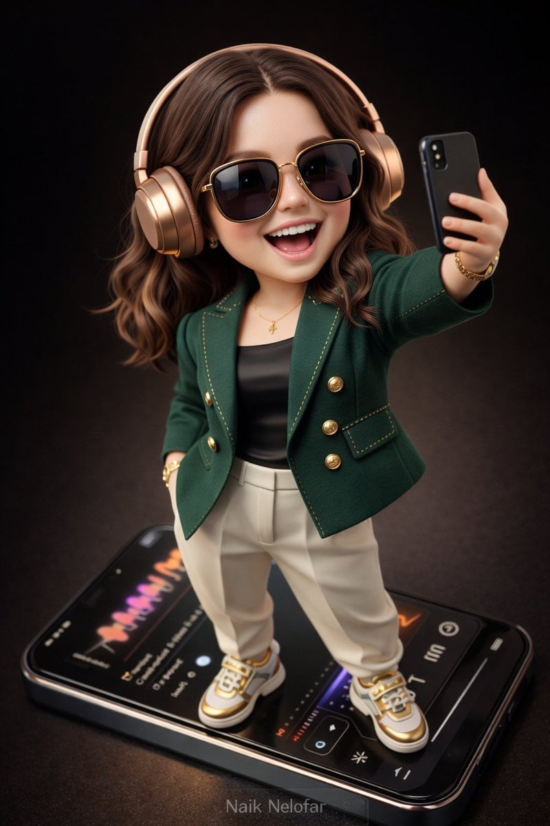 Semi-realistic 3D chibi character generated from a MeiGen prompt